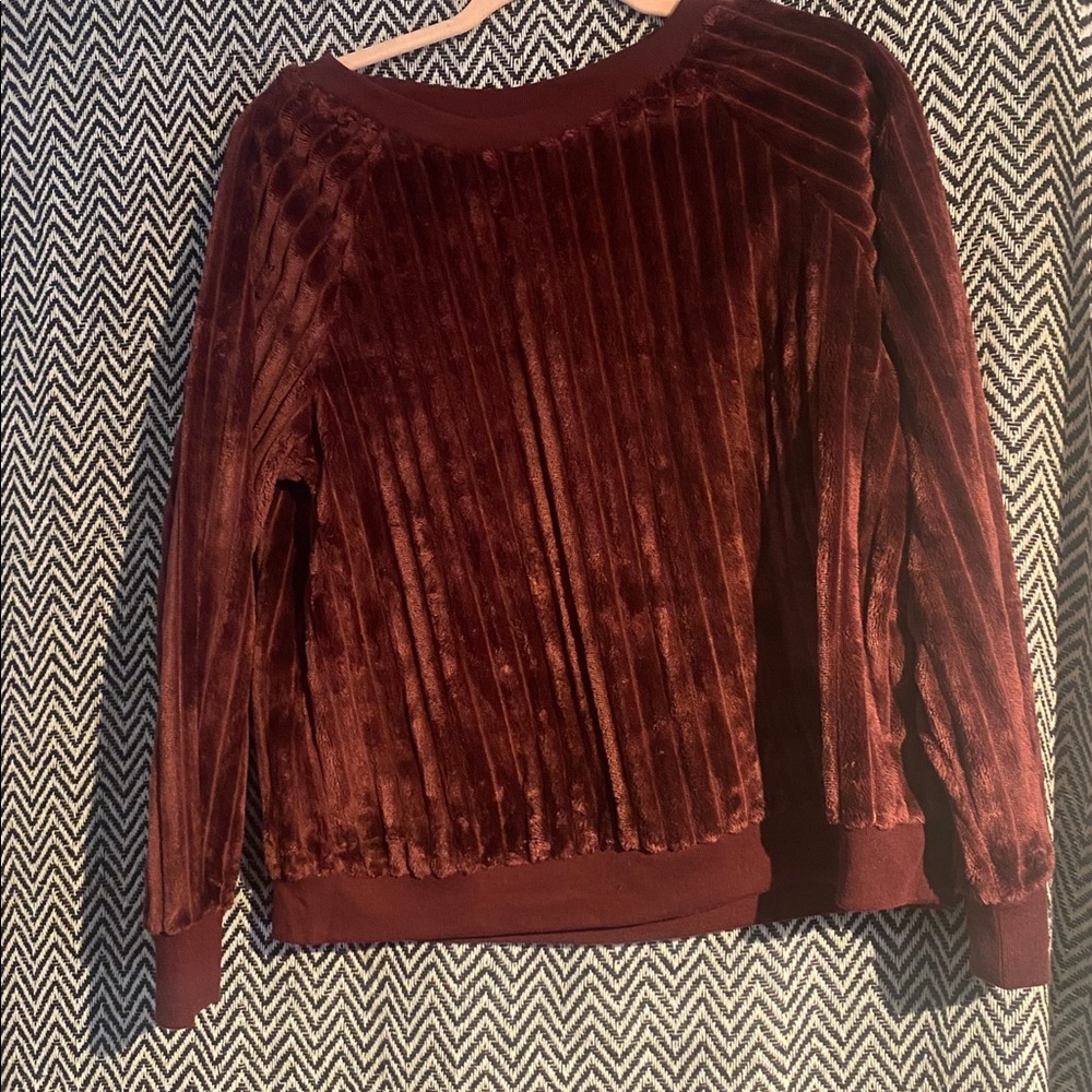 Fuzzy sweat shirt
